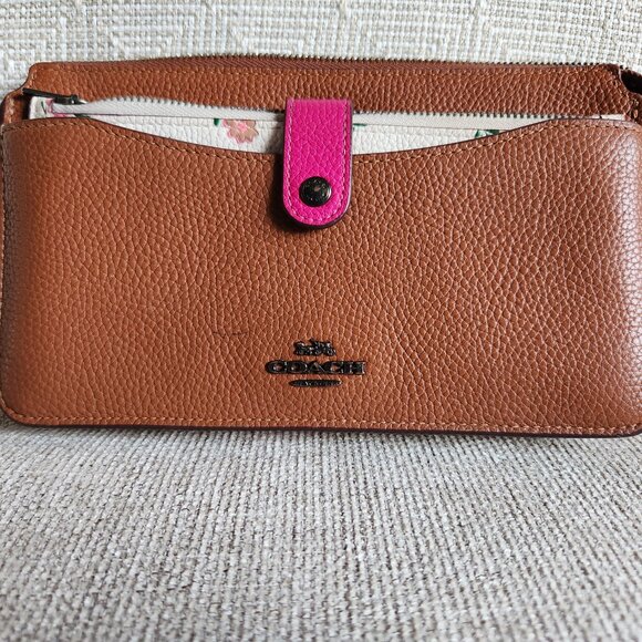 Coach Noa pop up Messenger Wallet Color Block and Floral print 1355 chainstrap - Picture 9 of 12